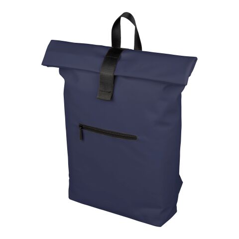 Recycelter PU-Rucksack Naiya Schwarz | ohne Werbeanbringung