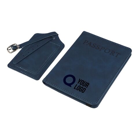 Recycelter PU-Passhalter und Kofferanhänger Zani Schwarz | ohne Werbeanbringung | Nicht verfügbar | Nicht verfügbar