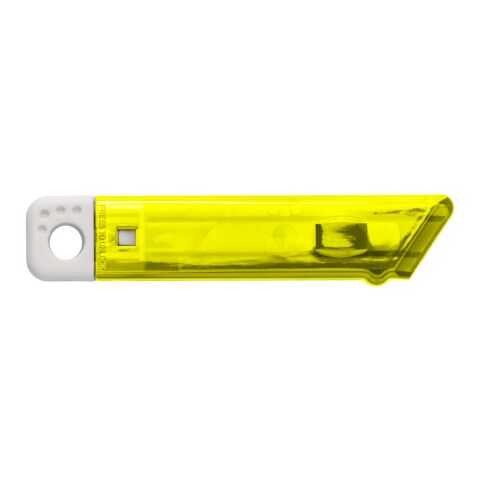 Cutter-Messer 'Mister' mit Federkernautomatik aus Kunststoff Blau