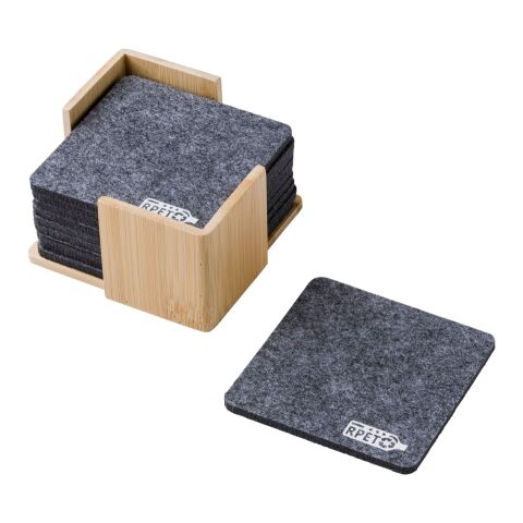 RPET-Filz-Untersetzer-Set Lawrence Grau