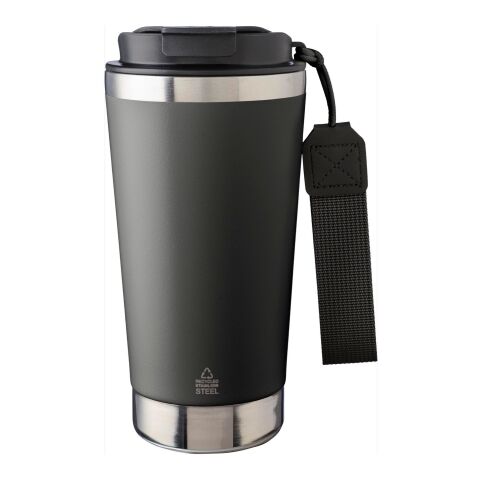 Doppelwandiger Trinkbecher aus recyceltem Edelstahl 500 ml Kayla Schwarz