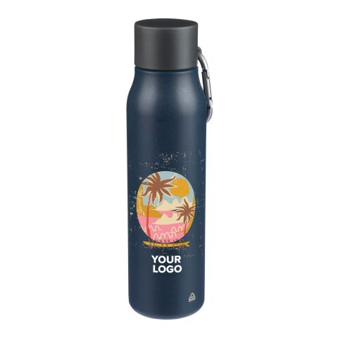 Trinkflasche aus recyceltem Edelstahl (600 ml) Cassian Blau
