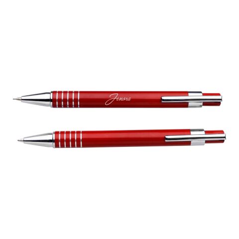 Schreibset 'Colour-Line' aus Aluminium/Metall Rot