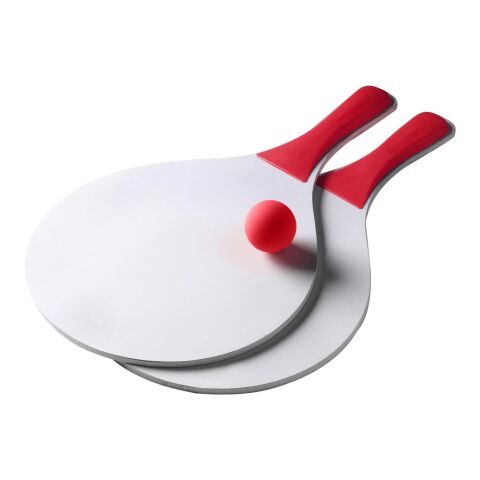 Beach-Ball-Tennisspiel &#039;Bravo&#039; aus Holz Rot | ohne Werbeanbringung | Nicht verfügbar | Nicht verfügbar