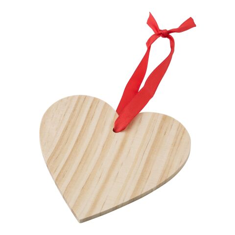 Weihnachtsbaumanhänger &#039;X-MAS Heart&#039; aus Holz Braun | ohne Werbeanbringung | Nicht verfügbar | Nicht verfügbar