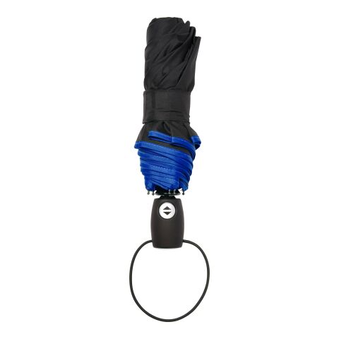 Automatik Taschenschirm 'Retro' aus Pongee-Polyester Blau | ohne Werbeanbringung | Nicht verfügbar | Nicht verfügbar