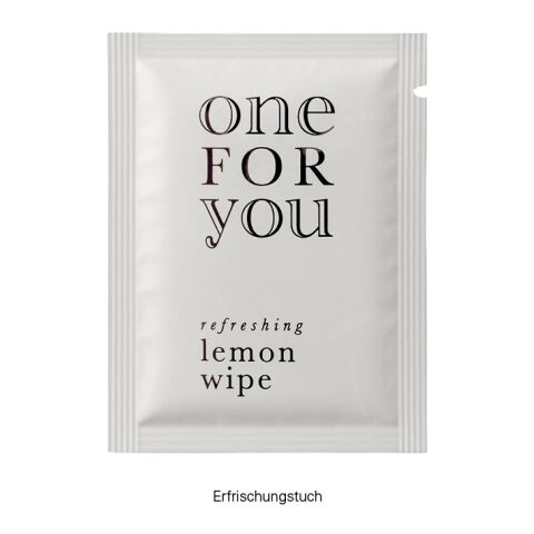 Werbeanhänger Erfrischungstuch ohne Werbeanbringung