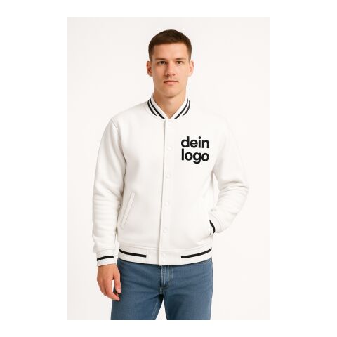 College Jacket Basic Tone Weiß | S | ohne Werbeanbringung | ohne Werbeanbringung | ohne Werbeanbringung | Weiß