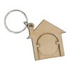 Holzchip-Schlüsselanhänger "House" natur | ohne Werbeanbringung | Nicht verfügbar | Nicht verfügbar