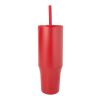 Brady 900 ml RCS-zertifizierter Isolierbecher mit Silikon Trinkhalm rot
