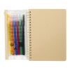 Squiggle B6 Hardcover Notizbuch mit Marker-Set natur