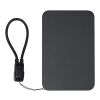 SMART 5000 mAh Powerbank aus recyceltem Kunststoff mit Magnetverschluss und Lanyard schwarz