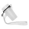 Lior RPET Sublimation Lanyard mit Silikonband weiss