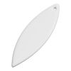 RFX™ ellipsenförmiger reflektierender PVC-Aufhänger weiss | Not applicable | 1-farbiger Siebdruck | Rückseite | 94 mm x 27 mm