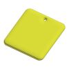 RFX™ quadratischer reflektierender PVC-Aufhänger neongelb | Nicht verfügbar | 1-farbiger Siebdruck | Rückseite | 39 mm x 39 mm