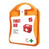 mykit, first aid, kit orange | 1-farbiger Digitaler Aufkleber | Vorderseite | 90 mm x 127 mm