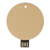 USB-Stick 2.0 rund aus recyceltem Papier Kraftpapier | 1 GB | ohne Werbeanbringung | Nicht verfügbar | Nicht verfügbar