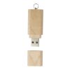 Schlüssel USB-Stick 2.0 aus Holz hellbraun | 4 GB | 1-farbiger Tampondruck | Rückseite | 19 mm x 12 mm