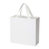 Smartfold Papiertüte, 230 g/m², mit Bandgriffen und Glanzlaminierung – 31 x 12 x 31 cm weiß