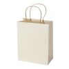 Landwirtschaftliche Altpapiertasche, 150 g/m², mit gedrehten Tragegriffen – 18 x 9 x 23 cm elfenbeinweiß