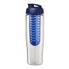 H2O Tempo® 700 ml Sportflasche mit Klappdeckel und Infusor transparent-blau | ohne Werbeanbringung | Nicht verfügbar | Nicht verfügbar