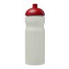 H2O Eco 650 ml Sportflasche mit Stülpdeckel elfenbeinweiß-rot | ohne Werbeanbringung | Nicht verfügbar | Nicht verfügbar