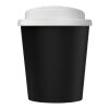 Americano® Espresso Eco 250 ml recycelter Isolierbecher mit auslaufsicherem Deckel schwarz-weiss | ohne Werbeanbringung | Nicht verfügbar | Nicht verfügbar
