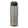 H2O Active® Eco Treble 750 ml Sportflasche mit Stülpdeckel kohle-schwarz | 1-farbiger Siebdruck | rundum | 210 mm x 75 mm