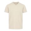 Balfour Kurzärmeliges T-Shirt V-Ausschnitt aus 200 g/m² Bio Baumwolle (OCS), unisex Sandstone | XL