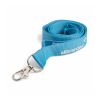 3D-Druck Polyester Schlüsselbänder PMS Wunschfarbe | ohne Werbeanbringung | 10 mm | Ovaler Karabiner | Kunststoff-Verschluss | Ohne Safetyclip | Ausweishülle quer