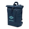 SAINT. Roll-Top-Rucksack aus recyceltem Baumwolle und recyceltem Polyester (380 g/m²) schwarz