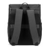 AZORES BAG. Laptop-Rucksack (16") aus PU, mit Klappe, die alle Fächer abdeckt schwarz