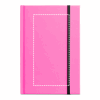 WATTERS. A5-Notizbuch aus fluoreszierendem PU mit linierten Seiten Rosa | ohne Werbeanbringung | Nicht verfügbar | Nicht verfügbar | Nicht verfügbar