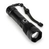YVIAN. Recycled aluminium rechargeable torch (100% rAL) 10 W schwarz | ohne Werbeanbringung | Nicht verfügbar | Nicht verfügbar | Nicht verfügbar