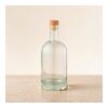 Piave Glasflasche 800ml. Mit Holzdeckel Durchsichtig