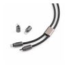Marconi 2-in-1 Kabel & Handykette, recy. PET, USB-C auf USB-C, 60 W Schwarz
