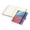 Notizbuch Match-Book Papier-Hardcover individuell bedruckt Mittelblau | DIN A5 | ohne Werbeanbringung | glänzend | Cremefarben/Punktraster
