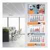 3-Monatskalender Mehrblock Maxi Wire-O 3 Wire-O-Bindung Hellgrau | 335 × 810 mm | ohne Werbeanbringung | ohne Werbeanbringung | ohne Werbeanbringung
