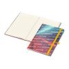 Notizbuch Match-Book Papier-Hardcover individuell bedruckt Gelb | DIN A4 | ohne Werbeanbringung | glänzend | Cremefarben/Winkelkaro
