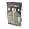 Xoopar Mojiu Smart Tischlampe mit Sprachsteuerung Hellgrau | Gravur | gegenüber vom Schalter | 35 mm x 30 mm
