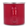 Emaille Becher 350ml Rot Weiß