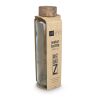 InSideOut Recycelte Glaswasserflasche ReuuZ mit Holzverschluss 650 ml Transparent | Gravur | Kappe | Ø 45 mm