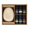InsideOut Aroma Pebble Geschenkset mit 6 ätherischen Ölen Ecru | Gravur | Oberseite | 30 mm x 10 mm
