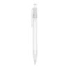 R-PET-Kugelschreiber Weiss-Weiss | 1-farbiger Tampondruck | in Verlängerung vom Clip | 30 mm x 7 mm | Nicht verfügbar