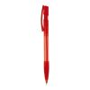 Kugelschreiber Nash Transparent mit Gummigriff Rot Weiß-Rot Weiß | 1-farbiger Siebdruck | 180° vom Clip | 33 mm x 25 mm | Nicht verfügbar