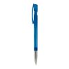 Kugelschreiber Nash Transparent mit Metallspitze Blau Weiss-Blau Weiss | 1-farbiger Siebdruck | 90° vom Clip | 42 mm x 25 mm | Nicht verfügbar