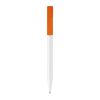 Kugelschreiber Nash Hardcolour Weiss-Orange | 1-farbiger Siebdruck | 270° vom Clip | 45 mm x 25 mm | Nicht verfügbar