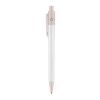 Kugelschreiber Baron 03 recycled hardcolour Weiss-Pastellrosa/Weiß | 1-farbiger Siebdruck | in Verlängerung vom Clip | 45 mm x 25 mm | Nicht verfügbar