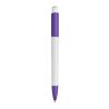Kugelschreiber Kamal hardcolour Weiss-Transparent Violett | 1-farbiger Siebdruck | 90° vom Clip | 45 mm x 25 mm | Nicht verfügbar