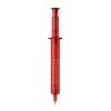 Spritzenkugelschreiber Transparent Rot Weiß-Rot Weiß | 1-farbiger Tampondruck | Seite 1 | 45 mm x 8 mm | Nicht verfügbar